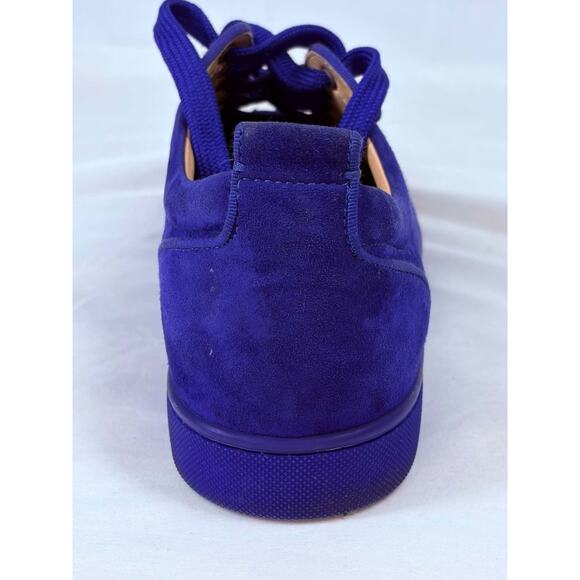 Christian Louboutin Louis Junior Spike Sneakers US-10 Suede Blue SPB-EB 370008 main image 2